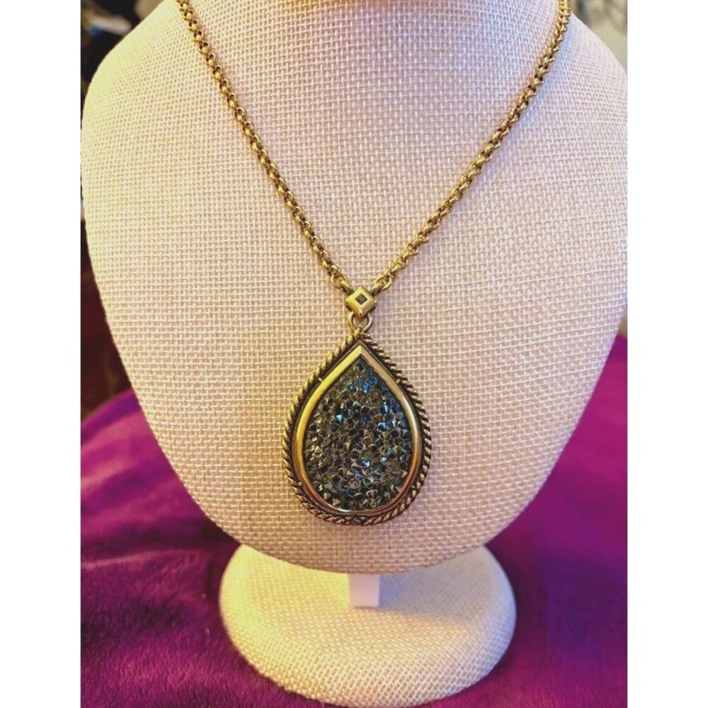 Brighton Crystal Rocks Teardrop Pendant Necklace